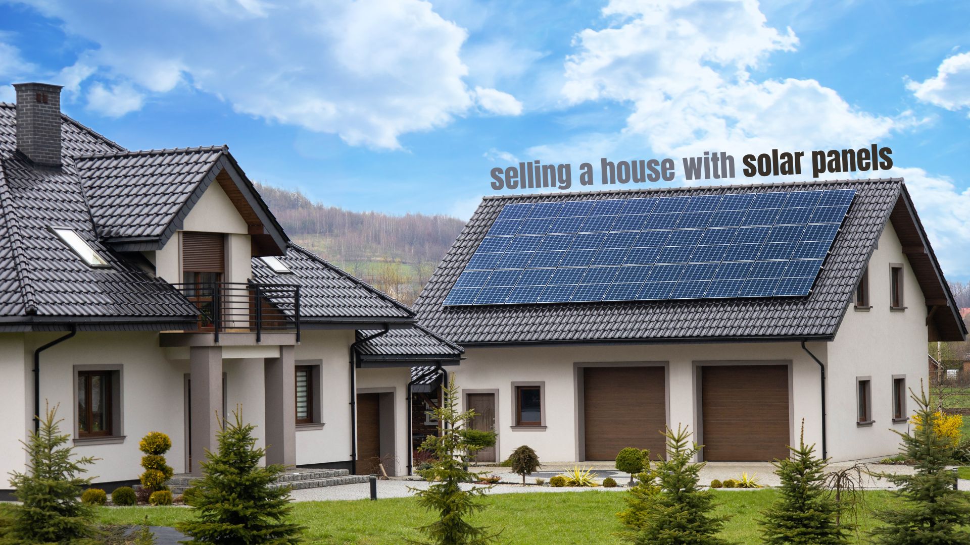 House with solar panels installed on roof